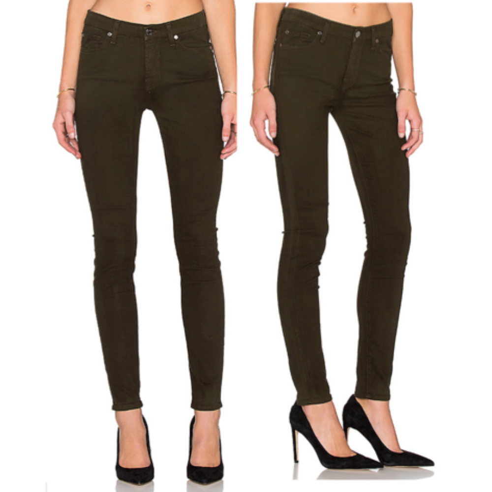 EUC 7 For All Mankind Mid Rise Skinny, Hunter, 25
